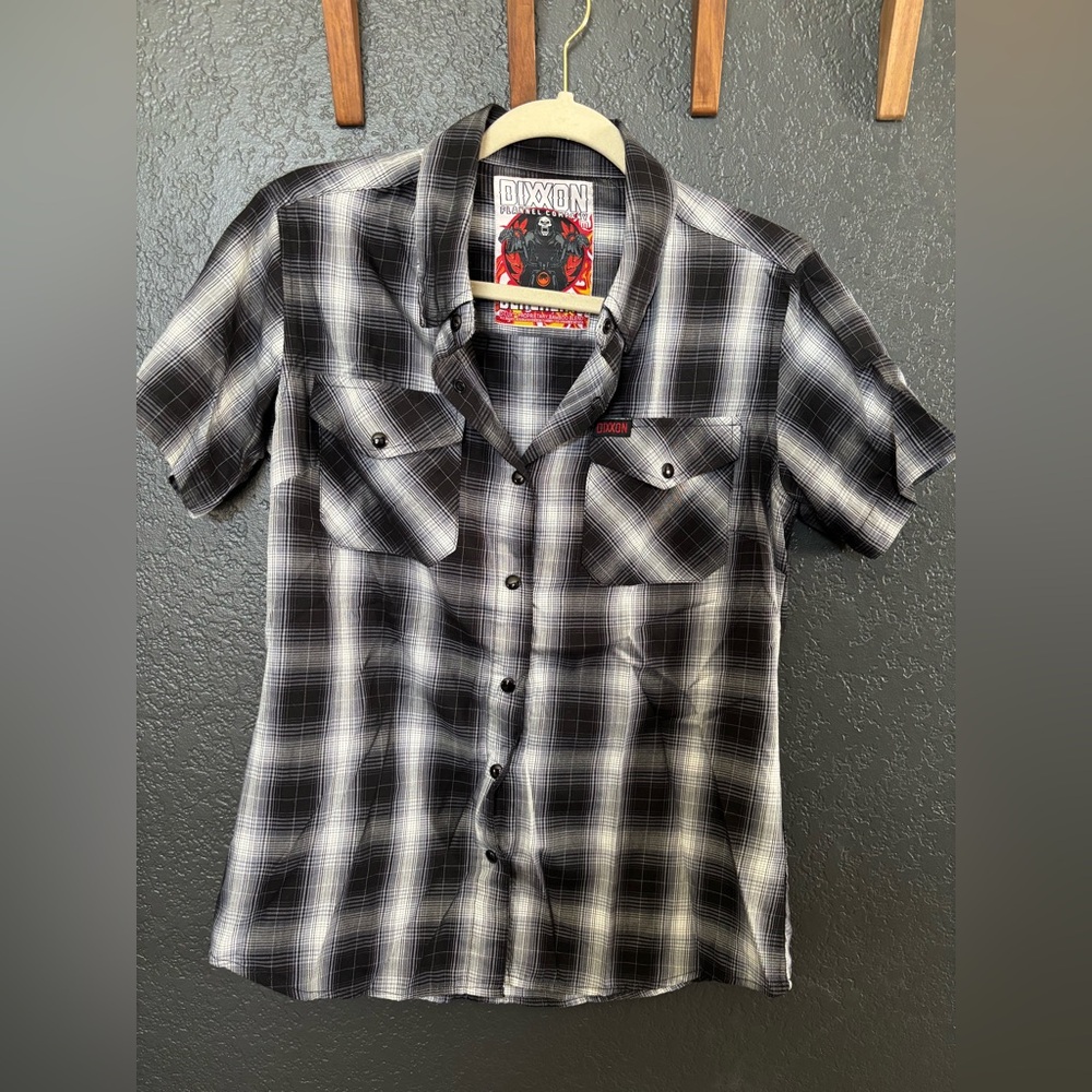 DIXXON Black and Gray Plaid women’s Shirt